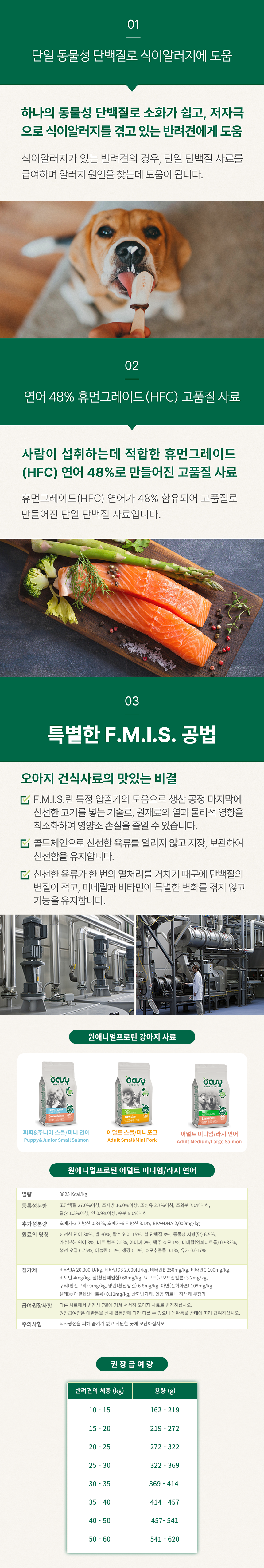 [NEW신상][무료배송] 오아지 독 원애니멀프로틴 어덜트 미디엄/라지 연어 2.5kg 4번째