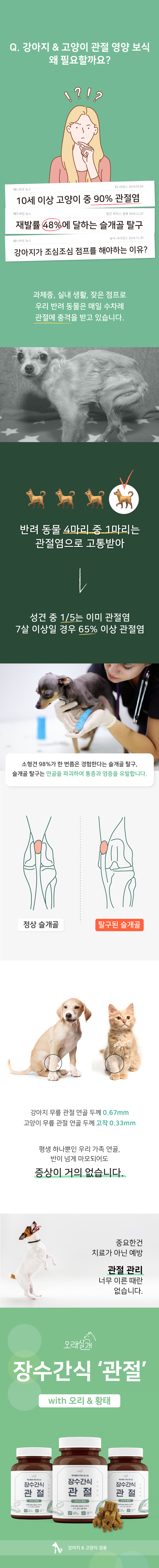 [무료배송] 오래살개 장수간식 관절 영양제 110g 3번째