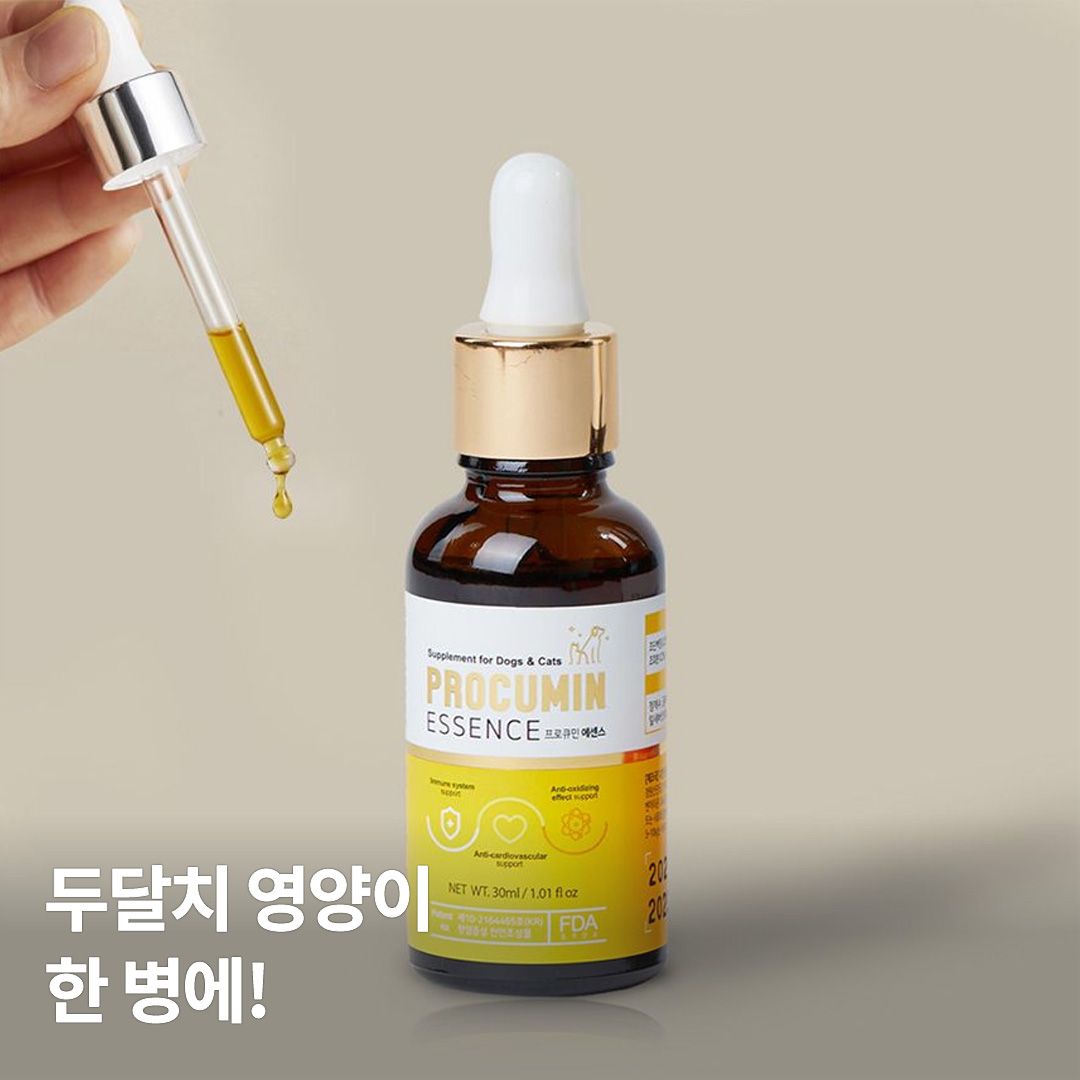 [체험단][무료배송] 프로큐민 에센스 액상 영양제 30ml 강아지 간식 | 반려동물 1등 쇼핑몰 - 펫프렌즈
