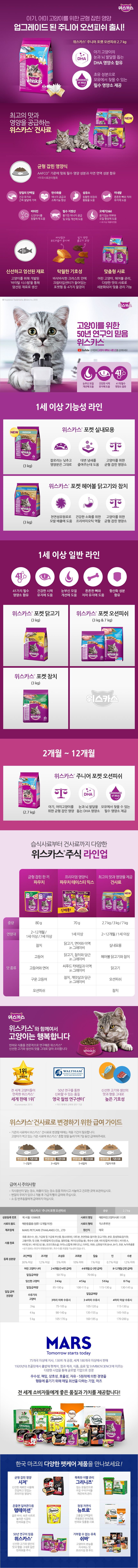 위스카스 캣 오션피쉬 주니어 2.7kg  1번째