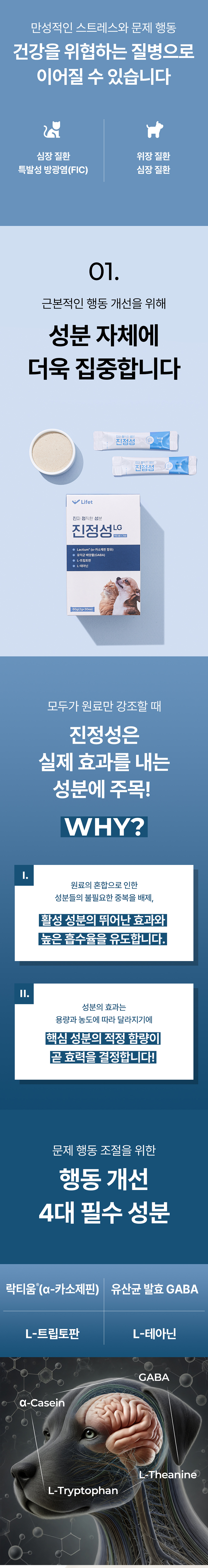 [NEW신상][무료배송] 라이펫 진정성 LG 락티움 가바 행동 영양제 2gX30포 8번째