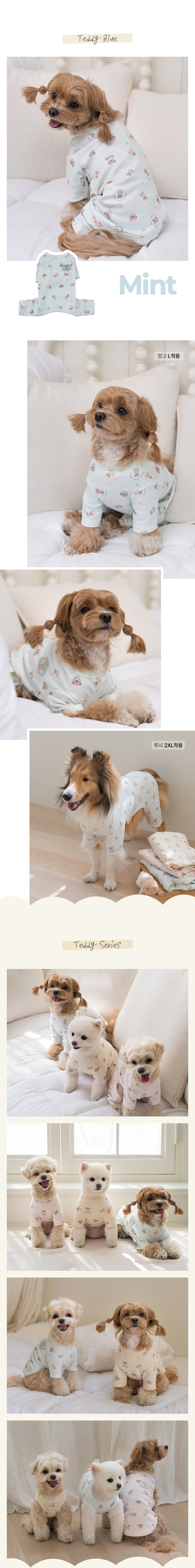 [NEW신상][무료배송] 베일리펫 강아지옷 애견의류 테디 항균 올인원 S-5XL 5번째