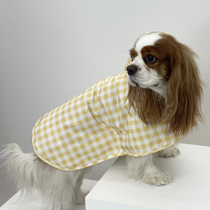 [무료배송] 해피댕댕 체크우비망토 S-2XL 5번째