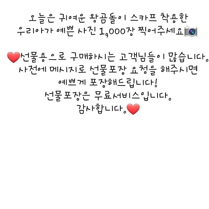 [무료배송] 까팡 응답하라 레트로 곰돌 스카프 인식표 노랑/파랑 S-3XL 6번째