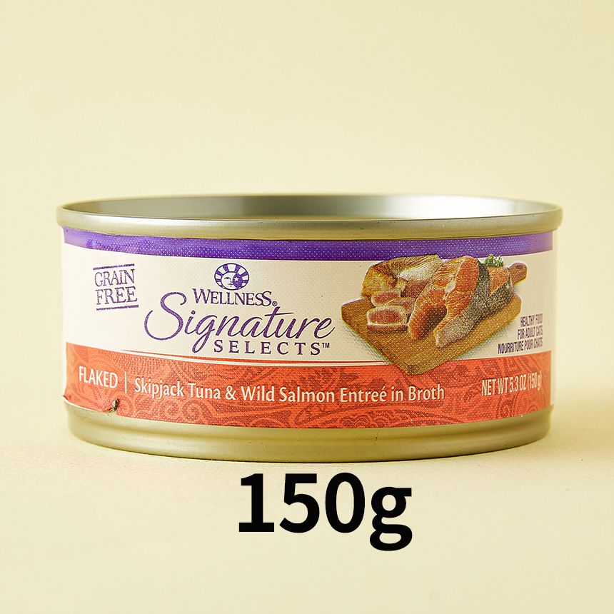웰니스 캣 코어 시그니쳐 셀렉트 플레이크 참치&연어 대용량 캔 150g 0번