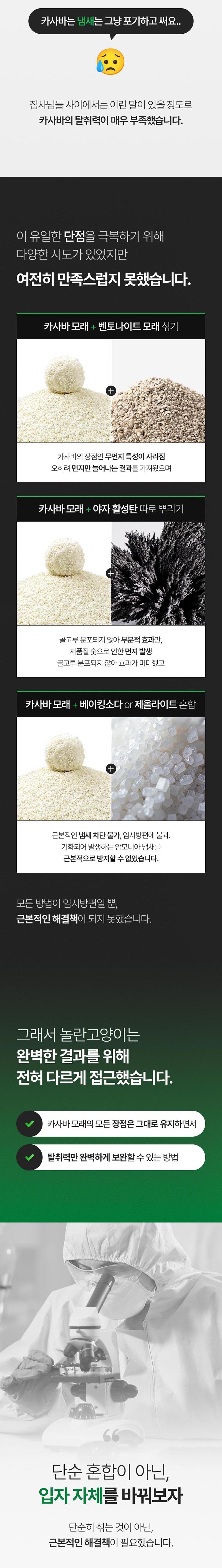 [무료배송] 놀란고양이 프리미엄 모래 세트 (블랙카사바모래 4.5kg + 벤토나이트 모래 6Kgx2개) 3번째