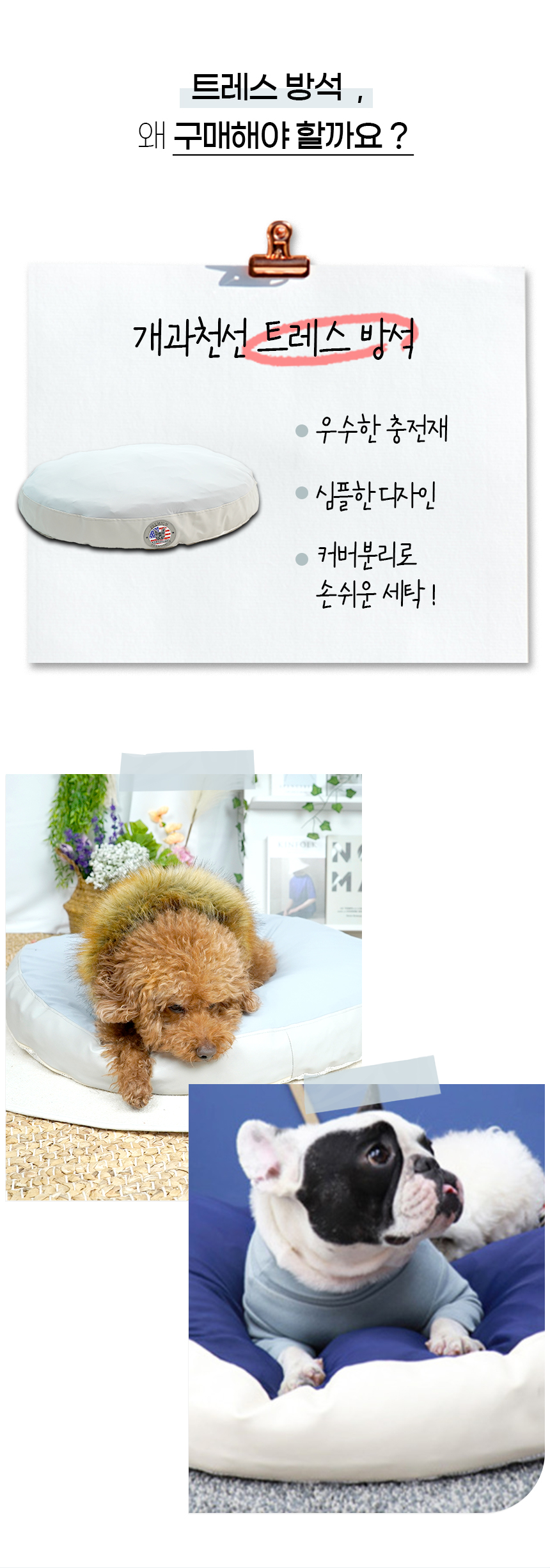 [NEW신상][무료배송] 개과천선 트레스 원형 방석 (스카이/네이비) 6번째