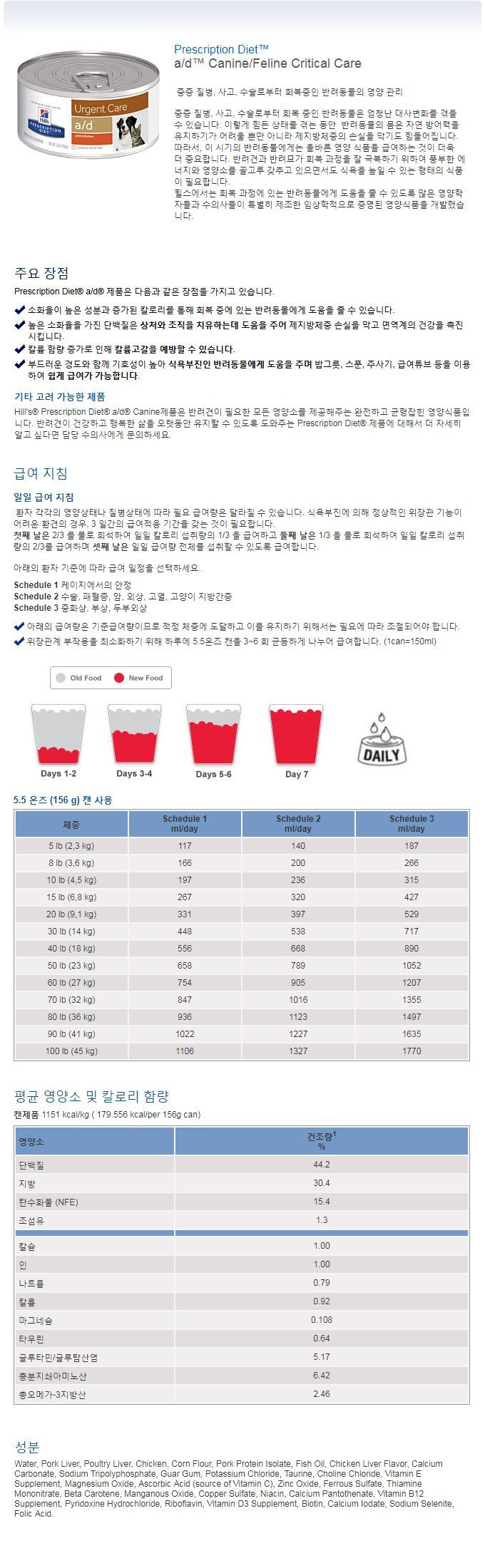 [무료배송][6개] 힐스 독&캣 a/d 캔 156g 1번째