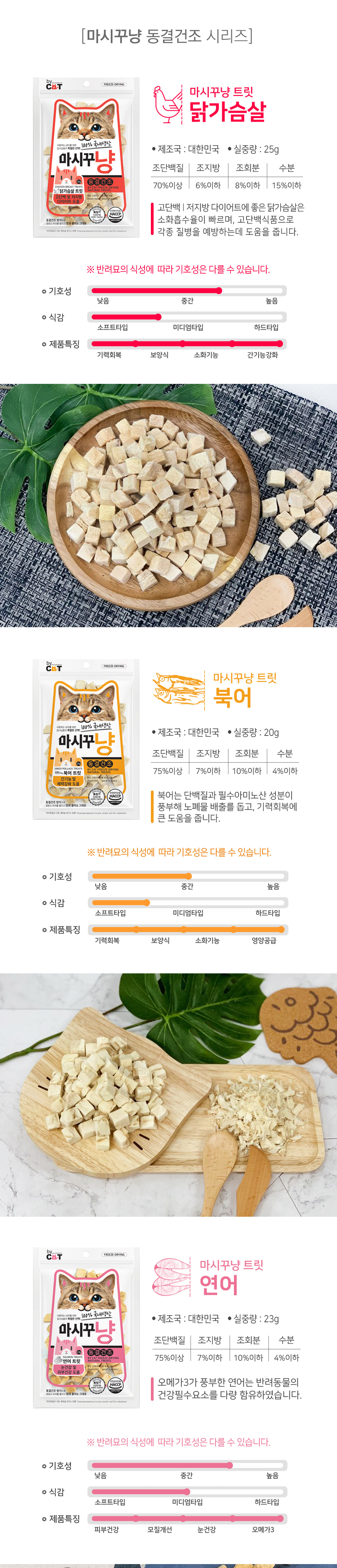 [NEW신상][무료배송] 베이펫 마시꾸냥 동결건조 연어 트릿 간식 23g 4번째