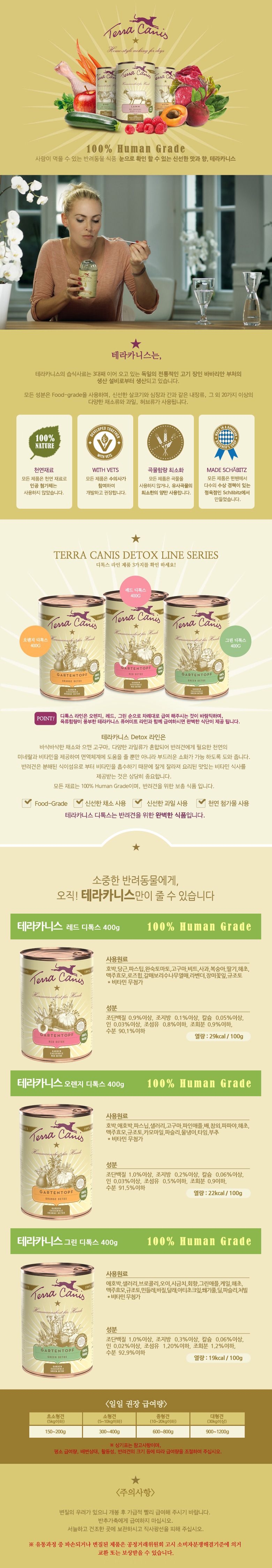[창고대방출] 테라카니스 독 레드 디톡스 400g 1번째