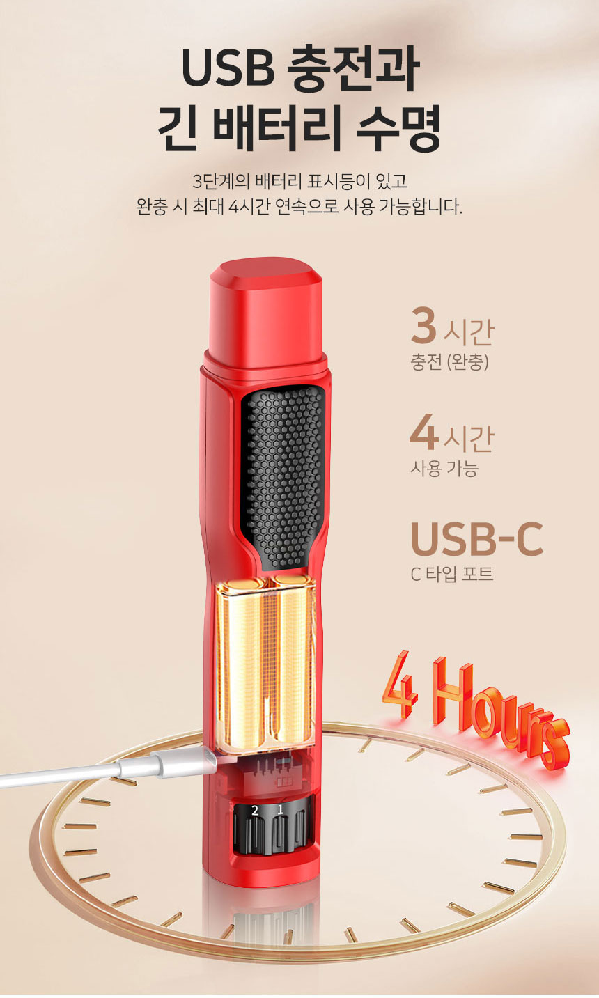 [무료배송] 로제코 LED 강아지 고양이 애견 저소음 전동 그라인더 발톱깎이 11번째
