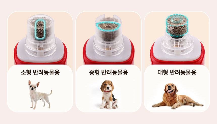 [무료배송] 로제코 LED 강아지 고양이 애견 저소음 전동 그라인더 발톱깎이 6번째
