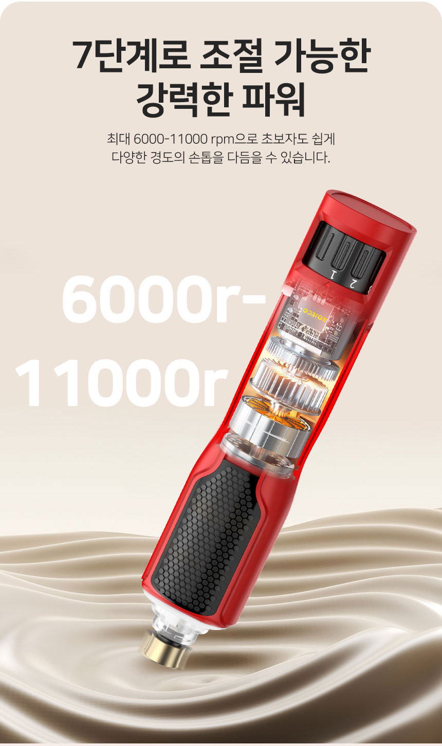 [무료배송] 로제코 LED 강아지 고양이 애견 저소음 전동 그라인더 발톱깎이 4번째