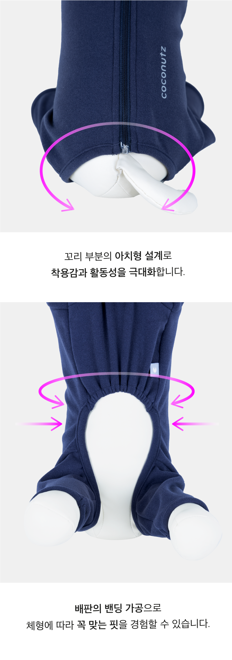 [무료배송] 코코넛즈 독 이지 핏 바디 워머 네이비 S-5XL 11번째