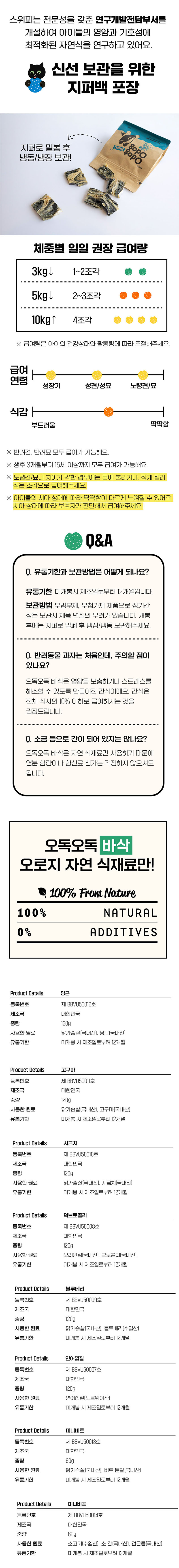[무료배송] 스위피 오독오독 바삭 6종 세트 4번째
