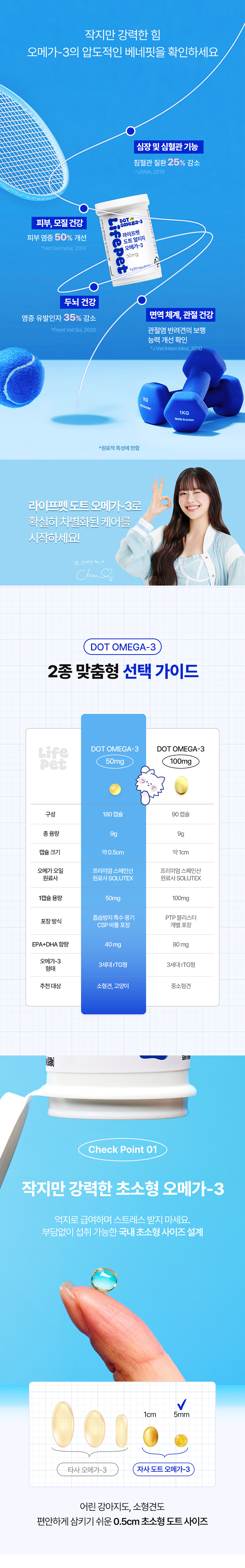 [무료배송] 라이프펫 도트 알티지 오메가3 50mg 180캡슐 6번째