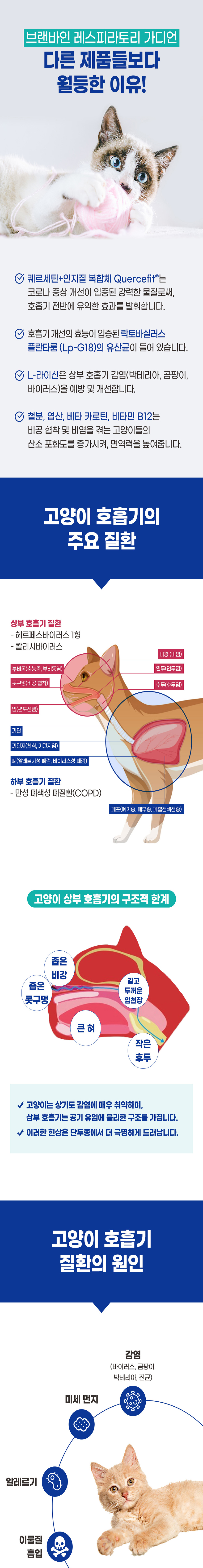 [무료배송] 브랜바인 캣 레스피라토리 가디언 호흡기 영양제 90일분 4번째