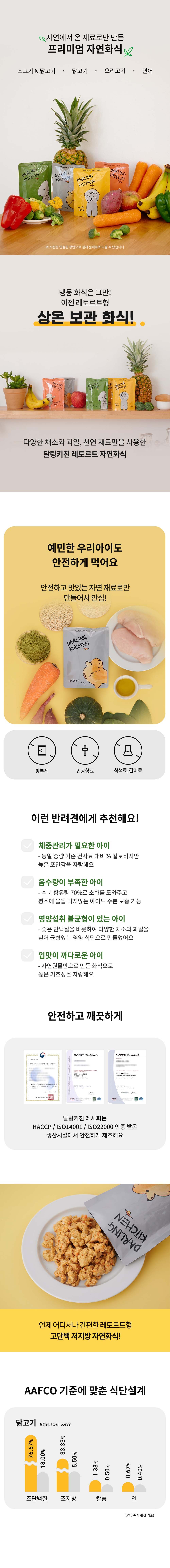 달링키친 독 자연화식 닭고기 100g  1번째