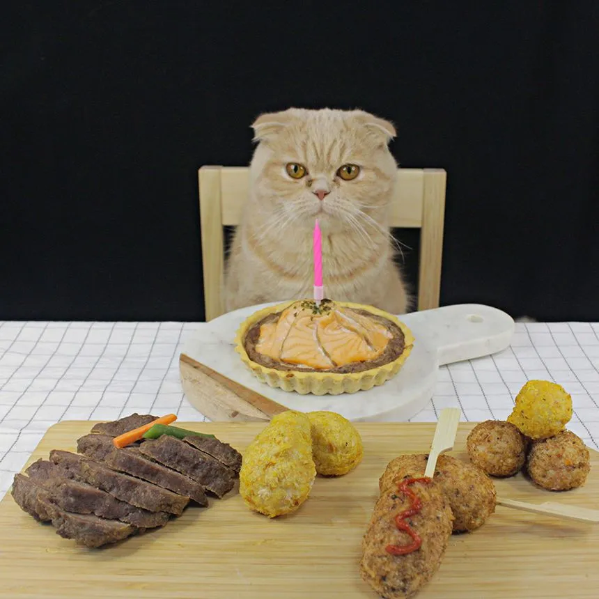[무료배송] 멍냥이수라간 마약 케이크 생일상 세트