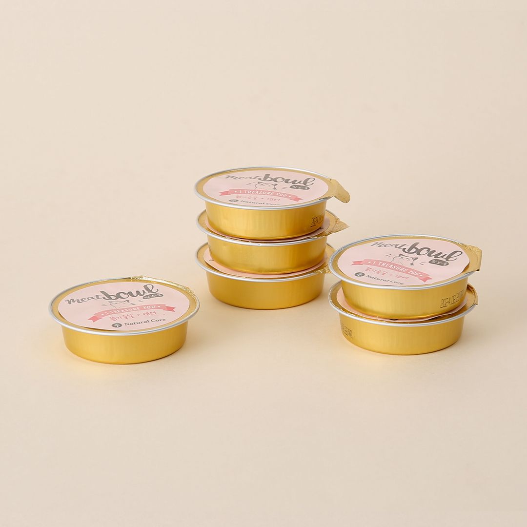 네츄럴코어 캣 밋보울 닭가슴살&연어 캔 30g*6개입  2번