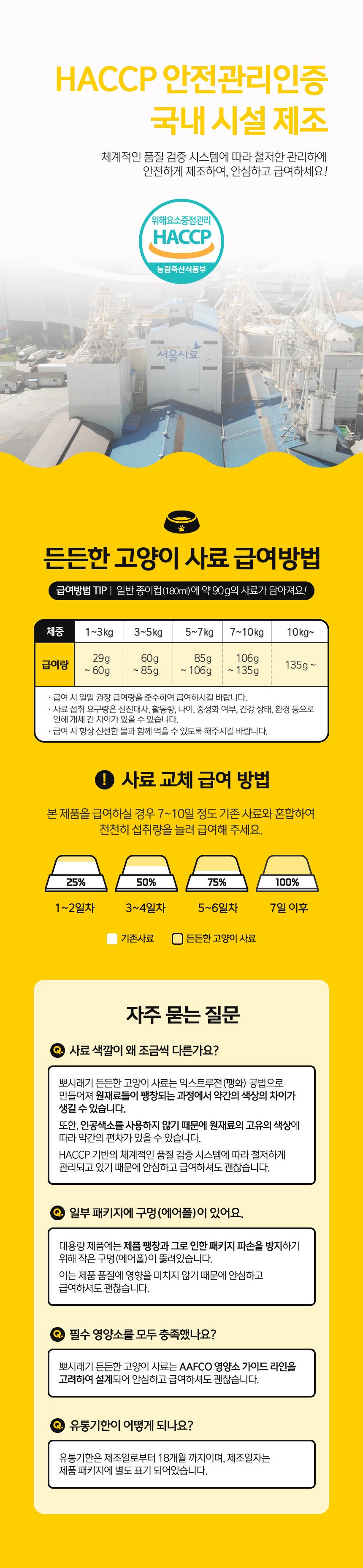 [무료배송][사료샘플] 뽀시래기 캣 엘라이신 전연령 면역&헤어볼 500g 2번째