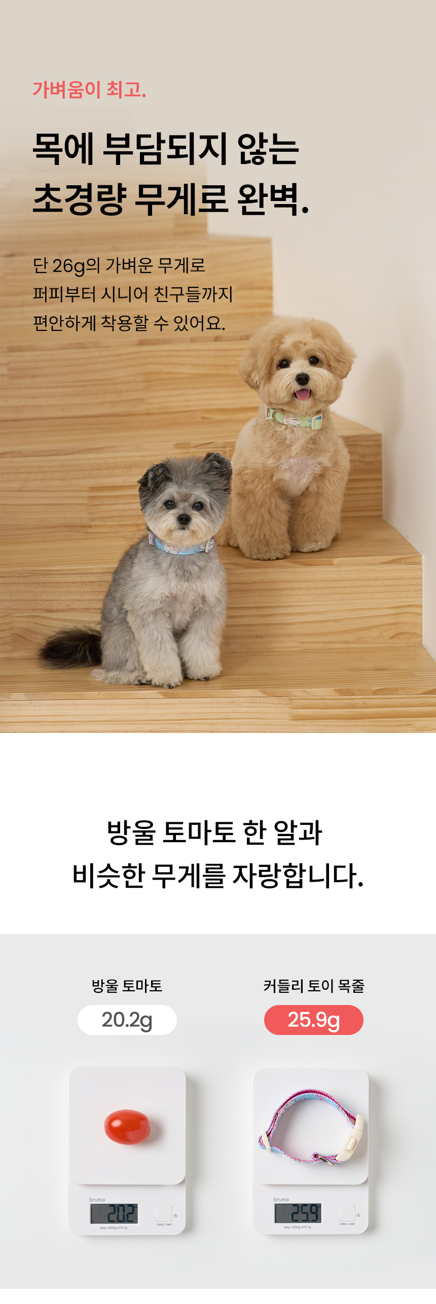 [무료배송] 리카리카 커들리 토이 목줄 베어/래빗/퍼피 M-L 5번째