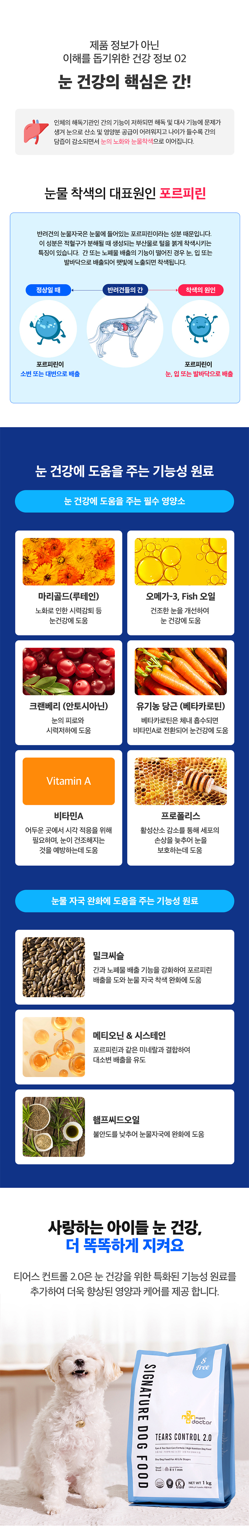 [무료배송] 마이펫닥터 독 시그니처2.0 티어스 컨트롤 1kg 5번째