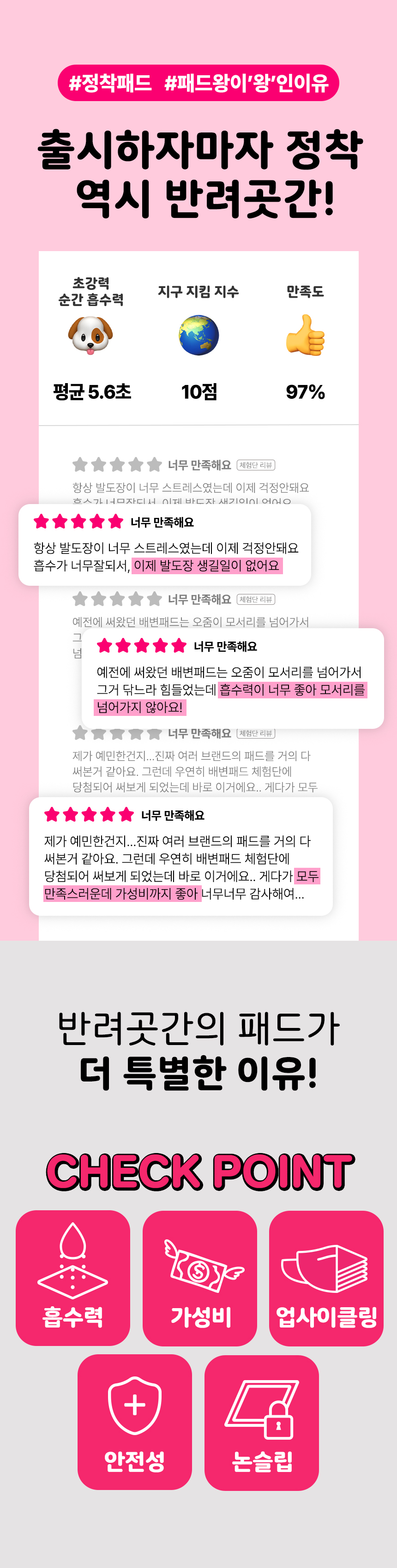 [NEW신상][무료배송] 반려곳간 독 배변왕 배변패드 4팩 대형(100매)/소형(200매) 3번째