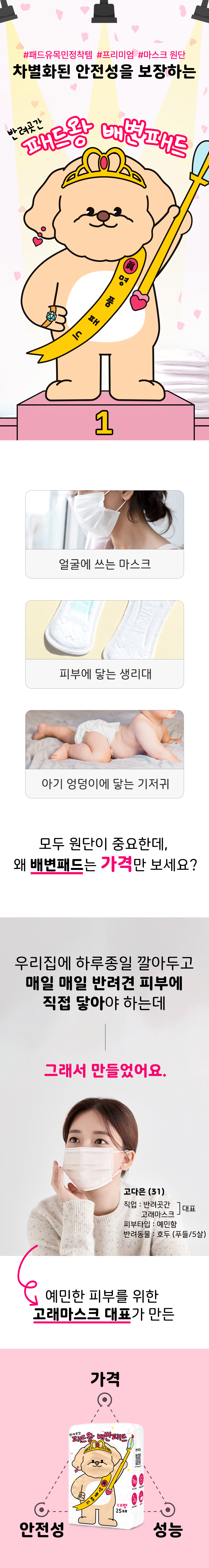 [NEW신상][무료배송] 반려곳간 독 배변왕 배변패드 4팩 대형(100매)/소형(200매) 1번째