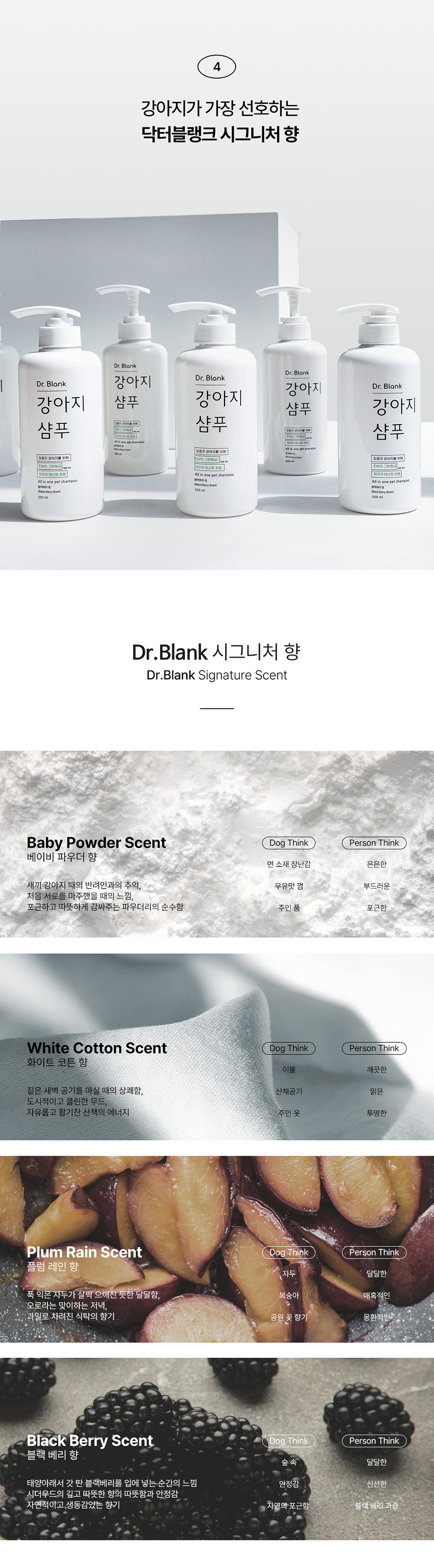 [무료배송] 닥터블랭크 독 저자극 샴푸 블랙베리향 500ml 8번째
