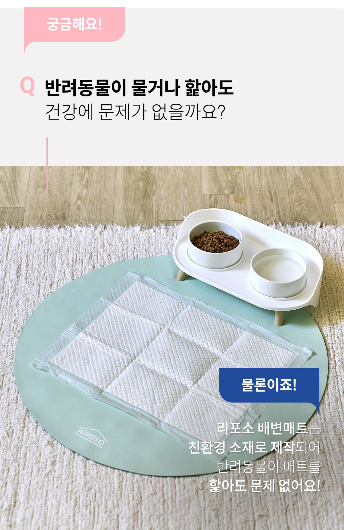 [무료배송] 리포소 실리콘 배변 매트 4종 3번째