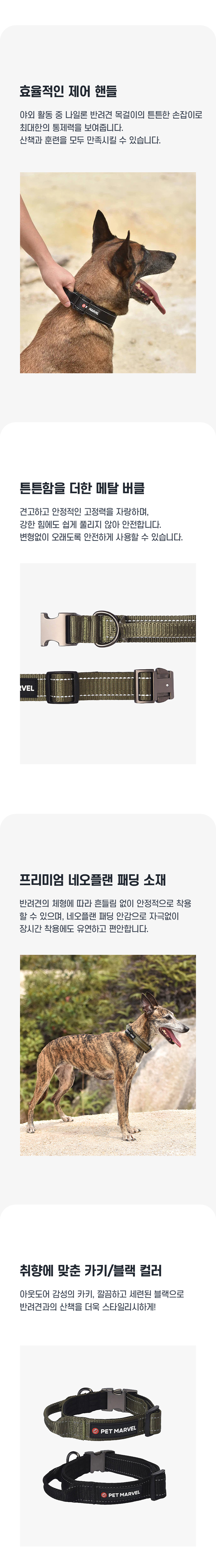 [NEW신상][무료배송] 펫마블 앨로이 버클 손잡이 목줄 3번째