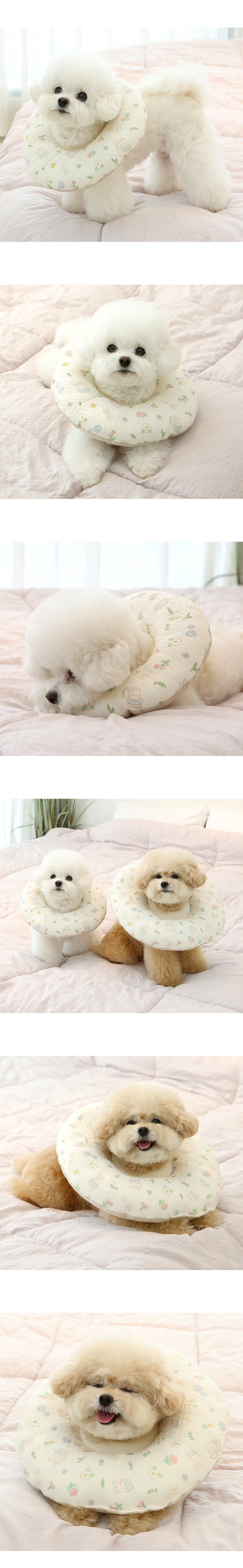 [무료배송] 이츠독 오가닉 일체형 누빔 넥카라 바니가든 S-XL 2번째