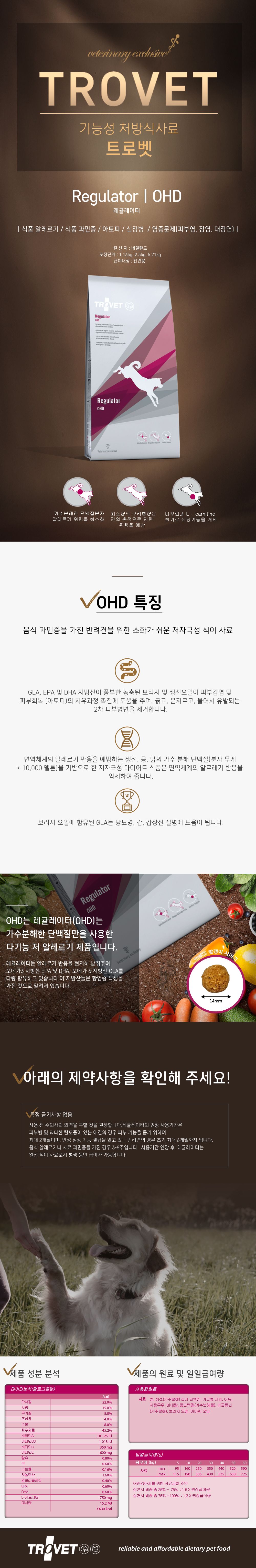 [사료샘플] 트로벳 독 OHD 아토피&알러지 처방사료 40g 1번째