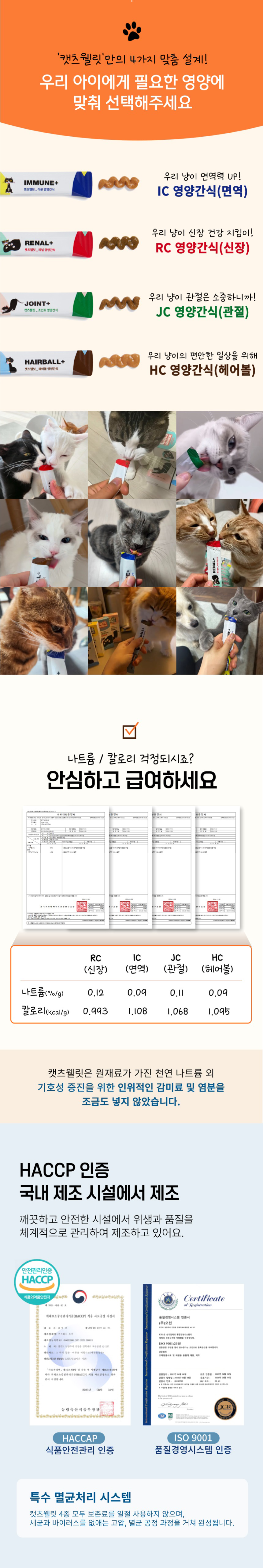 [무료배송] 캣츠웰릿 고양이 츄르 신장/면역/관절/헤어볼 케어 4번째