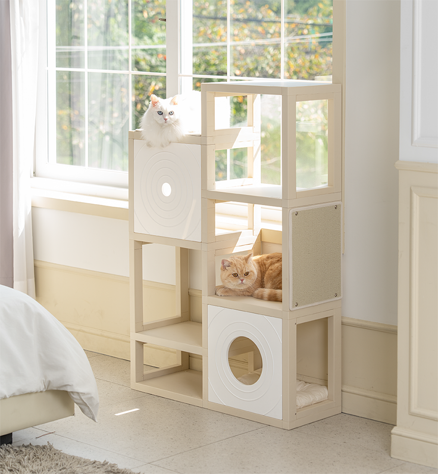 [NEW신상][무료배송] 큐빅스펫 고양이 먼치킨 낮은 타워 2X3+ 커버 세트 6color +스크래쳐1장 포함 24번째