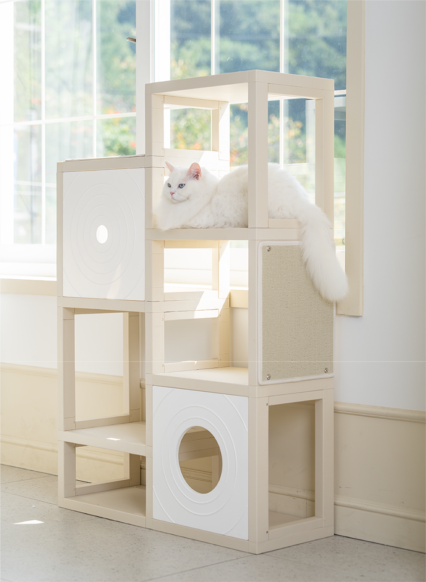 [NEW신상][무료배송] 큐빅스펫 고양이 먼치킨 낮은 타워 2X3+ 커버 세트 6color +스크래쳐1장 포함 43번째