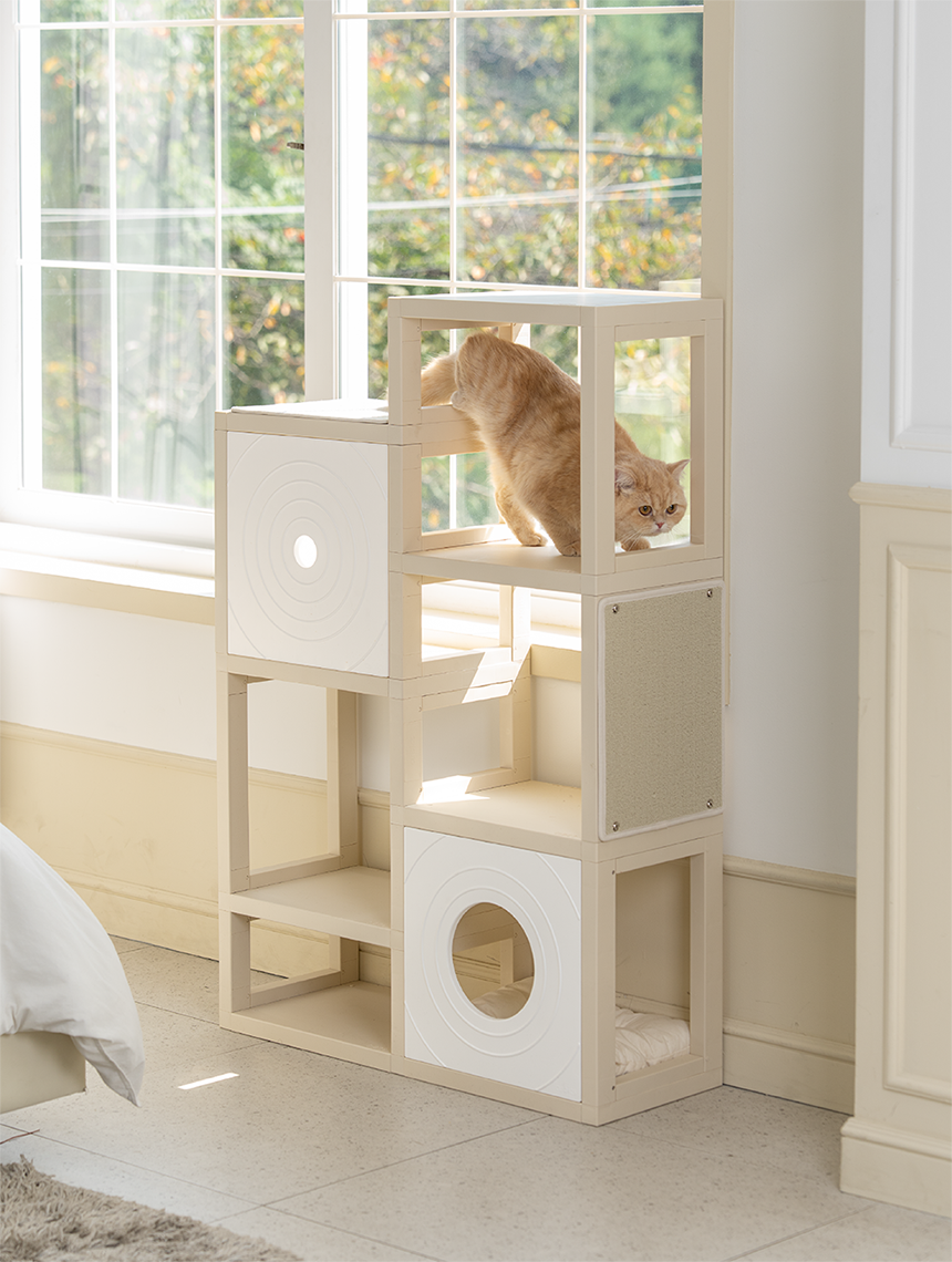 [NEW신상][무료배송] 큐빅스펫 고양이 먼치킨 낮은 타워 2X3+ 커버 세트 6color +스크래쳐1장 포함 13번째