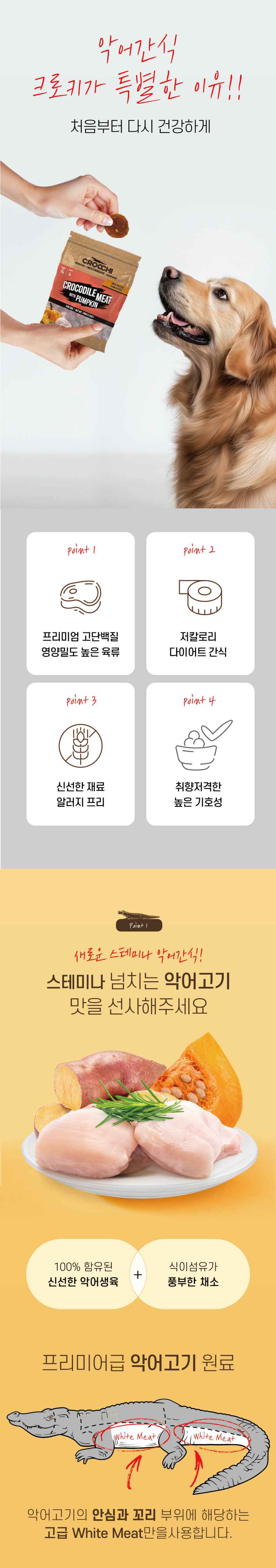 [NEW신상][무료배송] 웰투게더 크로키 악어 육포 오리지널/고구마/호박 100g 4번째