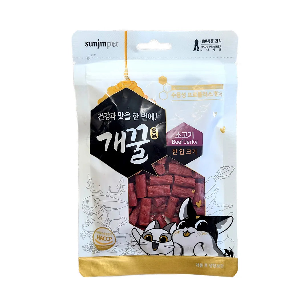 [무료배송][3개] 개꿀져키 소고기 한입크기 70g