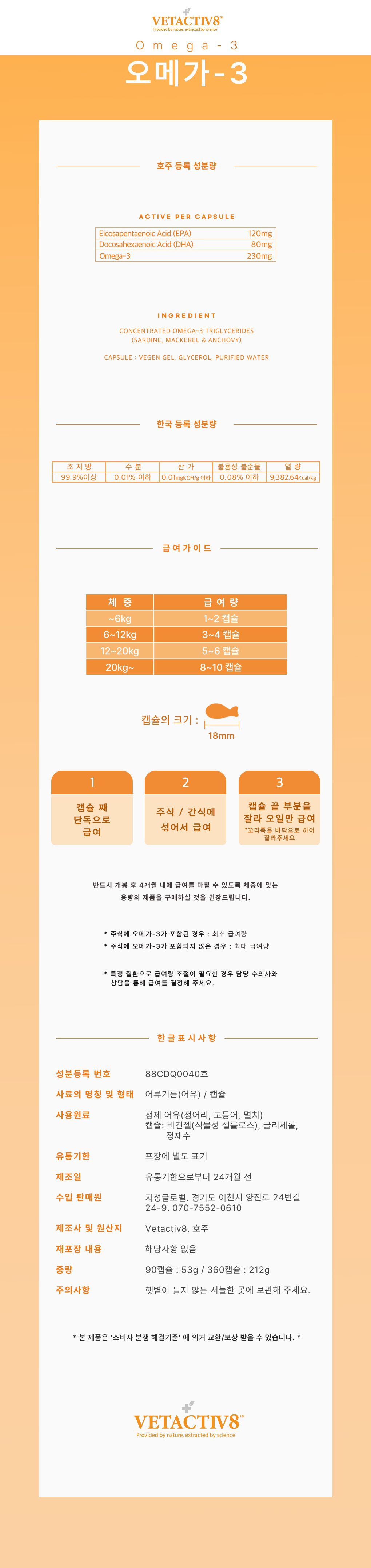 [핑프특가][유통기한임박, 26년4월1일] 벳액티브8 오메가3 360캡슐 4번째