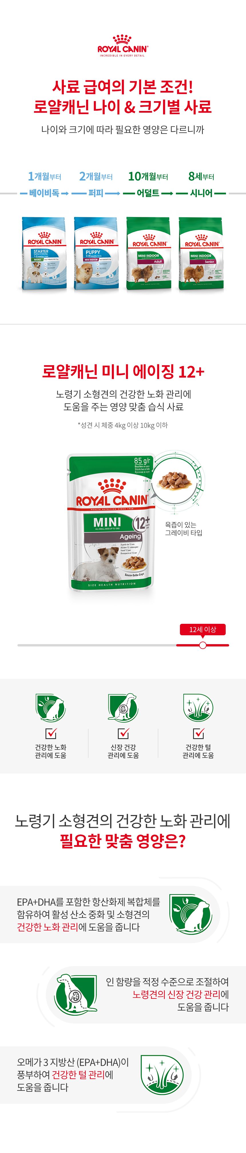 로얄캐닌 독 미니 에이징 파우치 85g 항산화 2번째