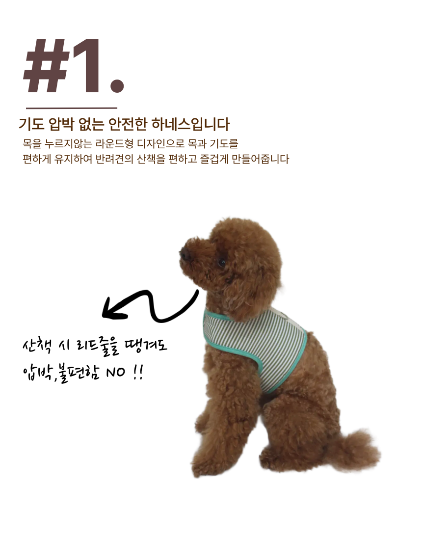 [NEW신상][무료배송] 스윗테일 핸드메이드 스트라이프 하네스 L 13번째