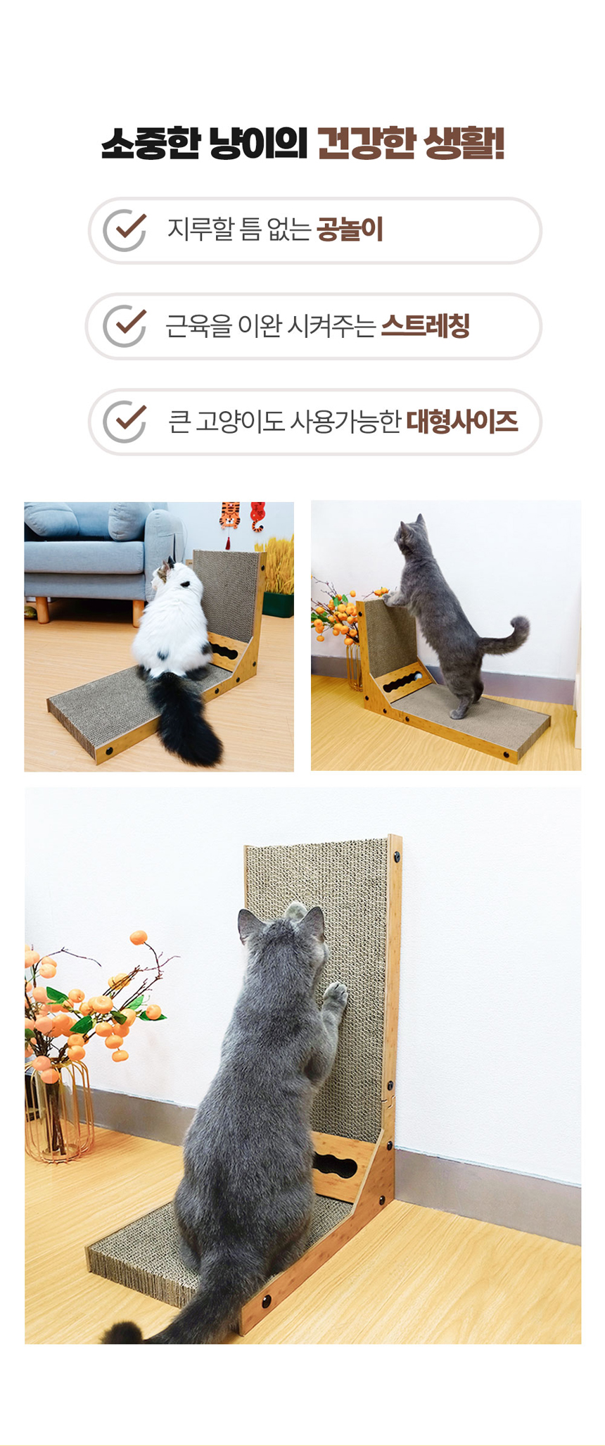 [무료배송] 크림펫 수직 공놀이 스크래쳐  2번째