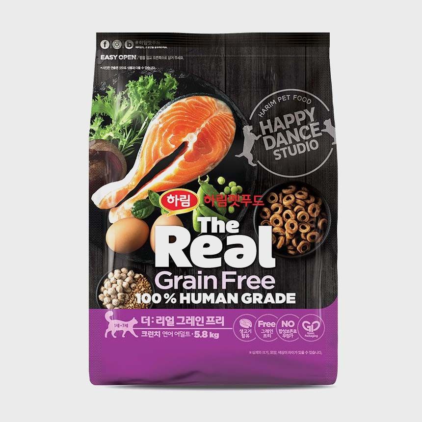 더리얼 캣 그레인프리 크런치 연어 어덜트 5.8kg 1번