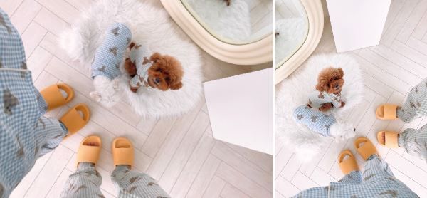 [무료배송] 찰리롤리 디키 곰 체크 파자마 민트/블루 S-2XL 8번째