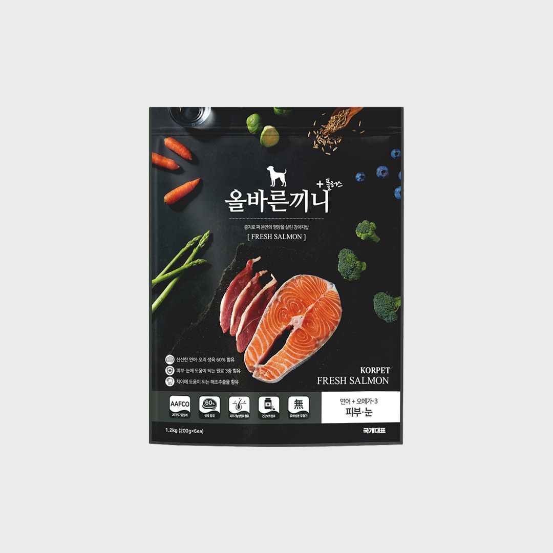 올바른끼니 독 플러스 연어&오메가3 피모건강 제품