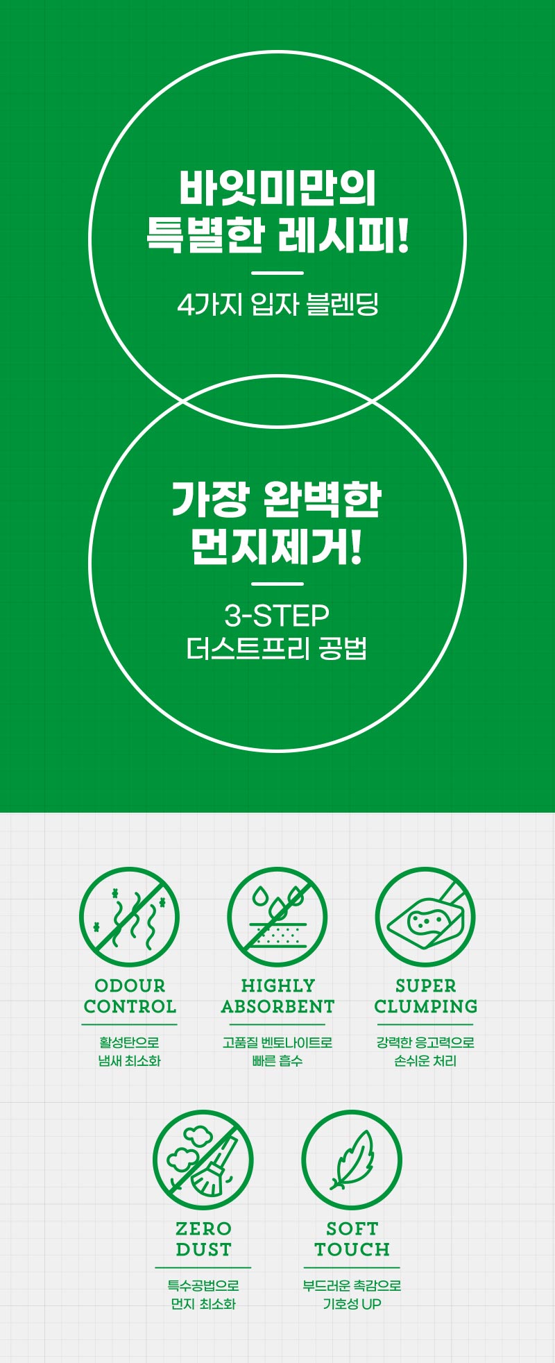 [무료배송] 바잇미 제로더스트 벤토나이트 모래 6kg 4번째
