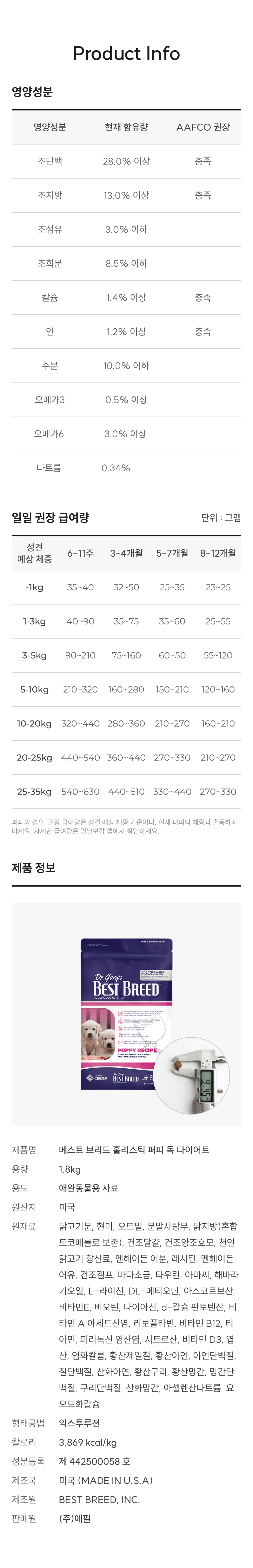[NEW신상]베스트브리드 홀리스틱 퍼피 다이어트 1.8kg 12번째