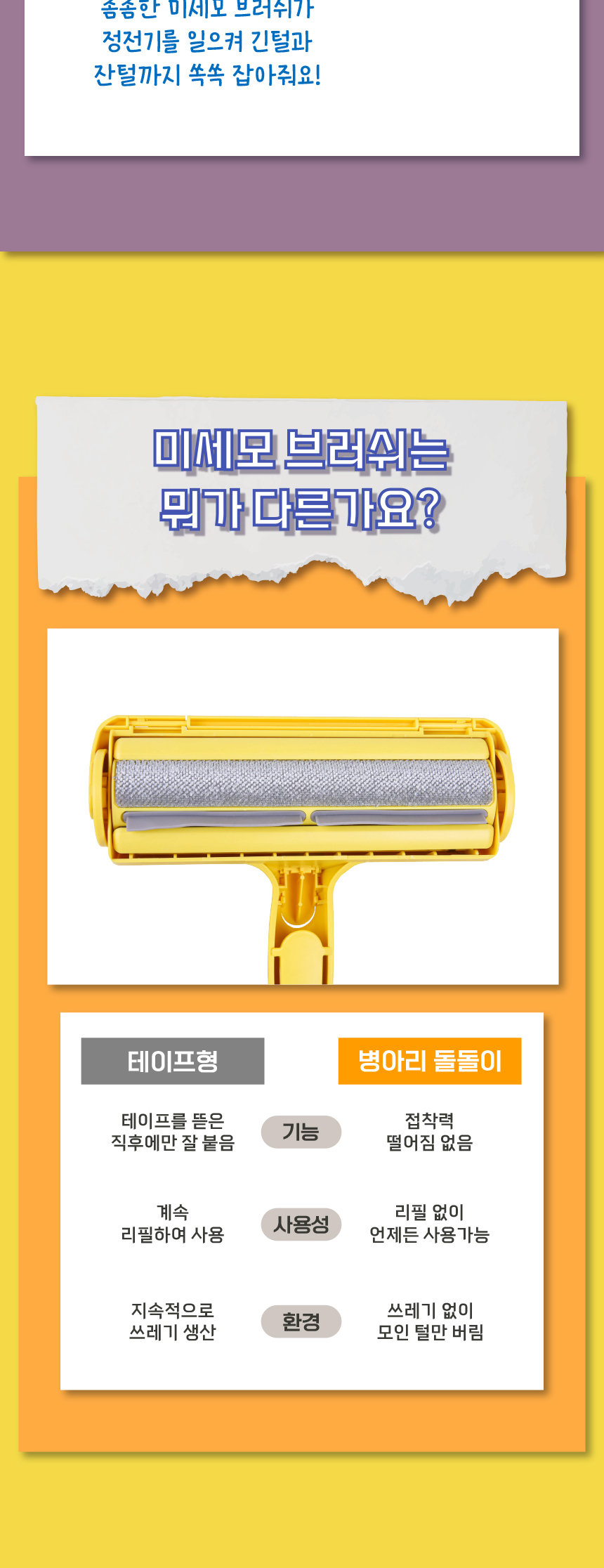 [무료배송] 애구애구 털청소기 반영구 병아리돌돌이 17번째